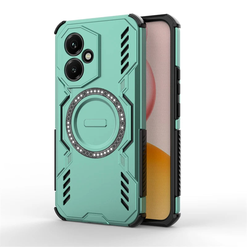 Shockproof Armor Case For Honor 400 Magnetic Adsorption Wireless Charge Cover For Honor 400 Pro 400 Lite Case For Honor 400 Case - Sun Studio