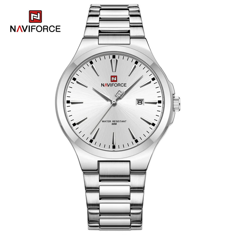 NAVIFORCE Original Fashion Watches for Men Stainless Steel Simple Elegant Clock Male Waterproof Wrist watch Relogio Masculino - Sun Studio