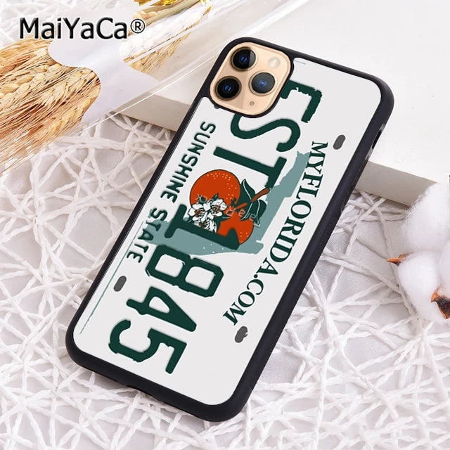 USA LICENSE NUMBER PLATES Phone Case For iPhone 17 Air 16 16e 15 14 plus 11 12 13 pro max Shell Cover coque - Sun Studio