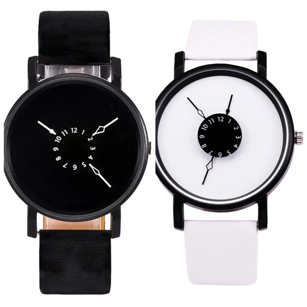 Couple Casual Quartz Watches Leather Band Strap Watch Analog Wrist Watch for Women Men Creative Digital Dial Clock Reloj Mujer - Sun Studio