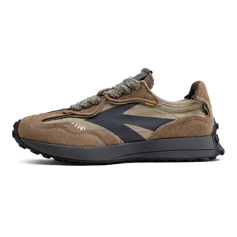 Maden Frühling Vintage Dicksohlige Patchwork Schwarze Sneakers Freizeit Atmungsaktive Jogging Schuhe Niedrig geschnitten Schnürsportliche Sommerschuhe