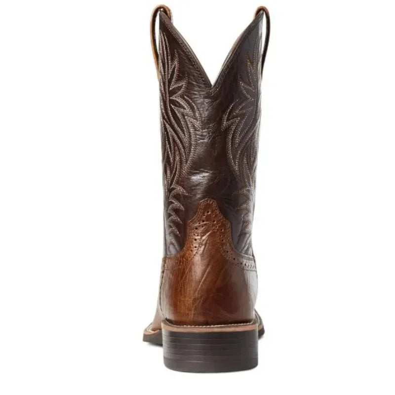 Men High Boots Embroidery Retro Handmade Mens Boots Western Cowboy Boot Pointed Toe Boots Hand Stitching Outdoor Men's Shoes - Sun Studio