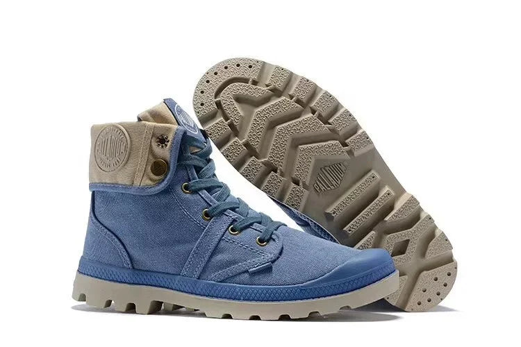 PALLADIUM Pallabrouse Dark Brown Sneakers Men/Women High-top Army Leisure Ankle boots Canvas Casual Shoes Anti-Slip Shoes 36-45 - Sun Studio