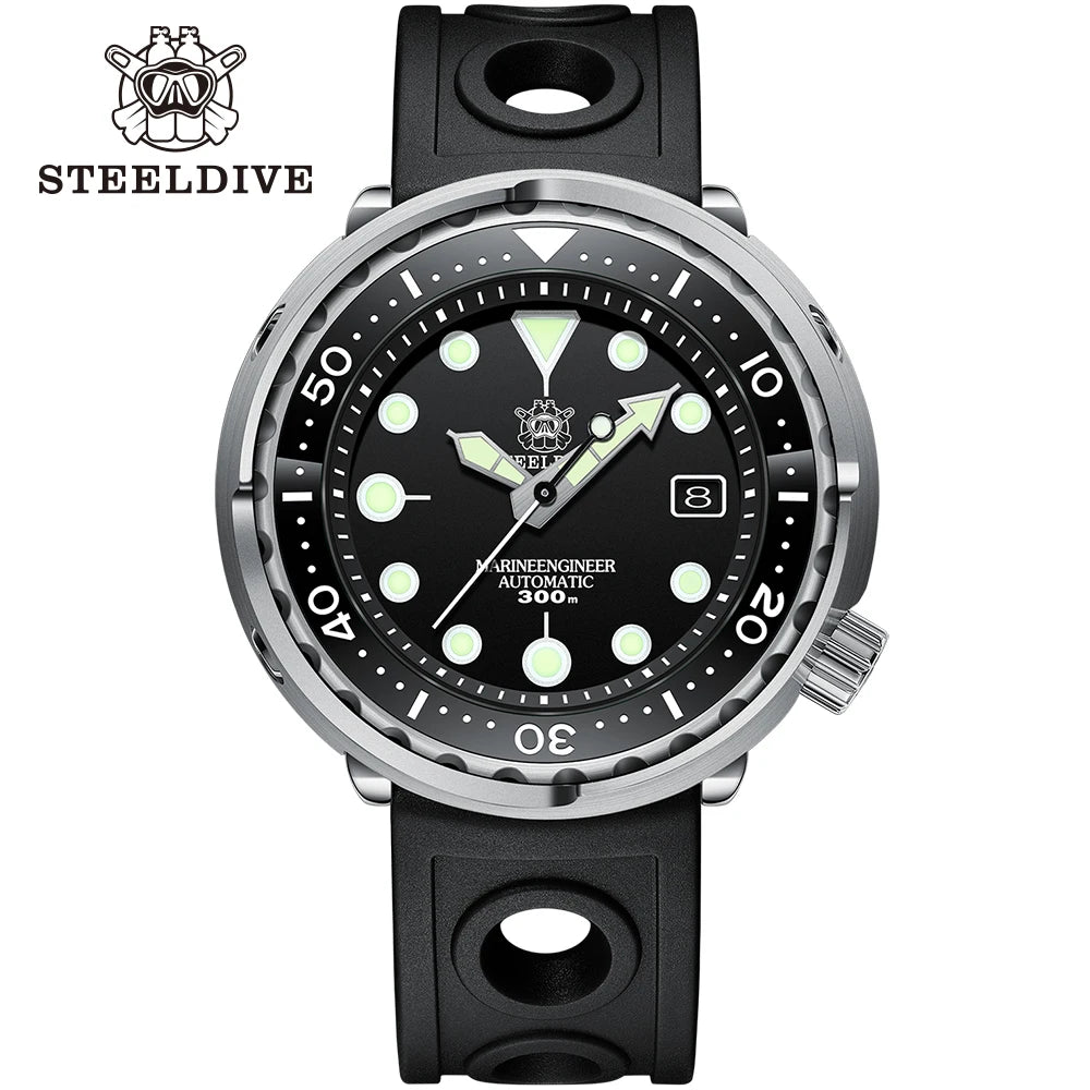 STEELDIVE SD1975 Luxury Automatic Watches Men Dive Watch 30Bar Waterproof Luminous Clock Sapphire Mirror Mechanical Wristwatch