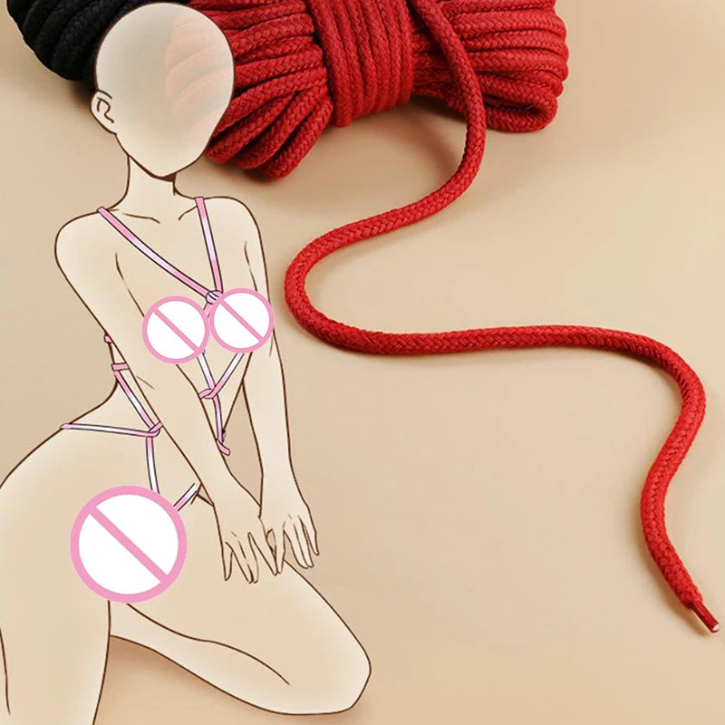 For Men Women Fetish Bdsm Slave Role Play Binder Restraint Touch Tie Up Fun Exotic Shibari Accessory Of Handcuffs Bondage Rope - Sun Studio