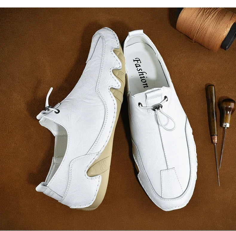 Size 38-47 Men Sneakers Leisure Comfortable Walking Genuine Leather Shoes Sports Outdoor Footwear Loafers Male Trainers 2021 - Sun Studio