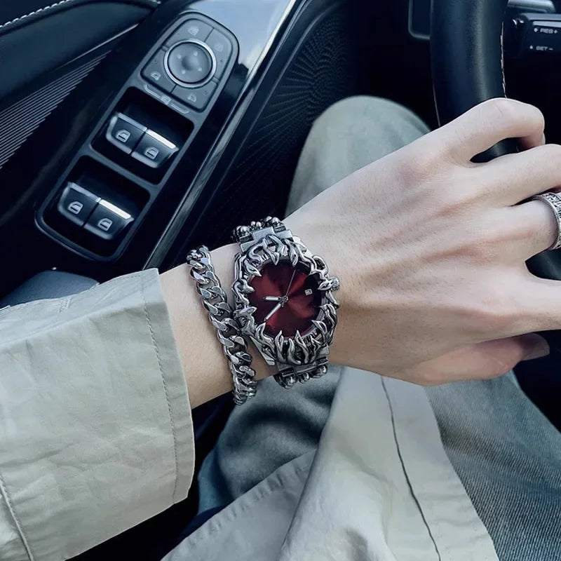fashion heterosexual claw watch alabaster style retro Y2K European American watches special shaped advanced ins niche watches - Sun Studio