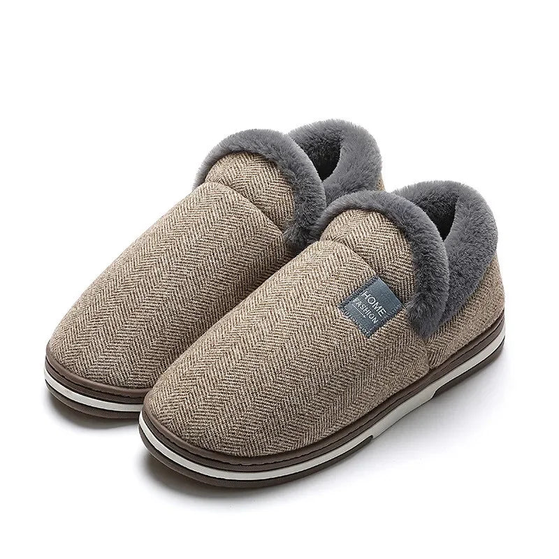 Große Größe 48 49 Männer warme Hausschuhe, Winter Freizeit Schuhe, weiche Slides, Paare, Fußboden-Hausschuhe, Innen-Schlafzimmer, rutschfeste flache Schuhe