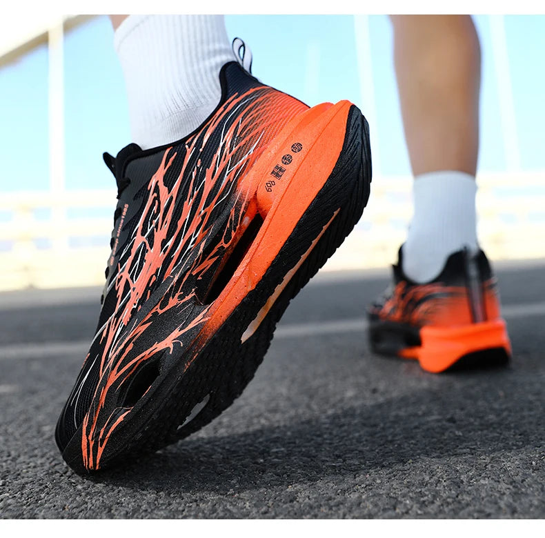Men Sport Shoes Professional Cushioned Carbon Plate Running Shoes Breathable Couple Casual Sneakers Marathon Athletic Footwear