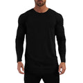 Plain Gym Fitness Bodybuilding Sport T-shirts Mens Casual Long Sleeve Cotton Shirts Cotton Breathable Workout Autumn Clothing - Sun Studio