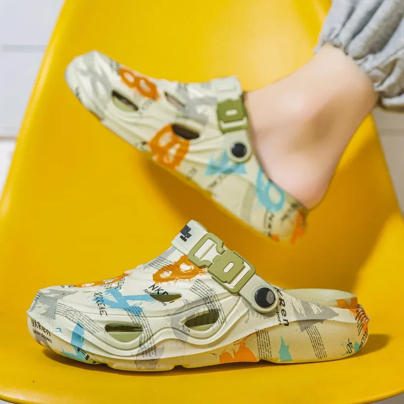 Men's Summer Outdoor Sporty Thick-Heeled Sandals Big Size 46 Head-To-Toe Dual-Purpose Beach Shoes Comfortable Wearing Experience - Sun Studio