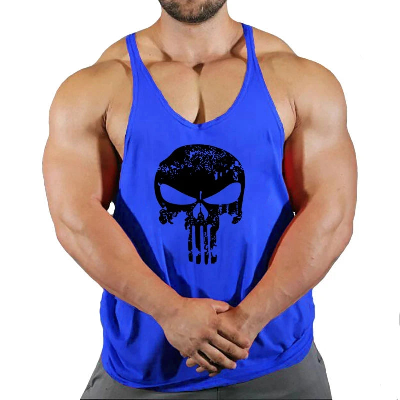 Spider Print Fitness Tank Top Fitness Shirt Muscle Men's Single Tank Top Men's Sleeveless Sweatshirt Men's Tops Fitness Clothing - Sun Studio