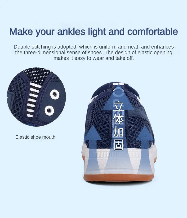 Men's  summer breathable mesh shoes, Oxford outsole, durable and non slip walking shoes, casual men's board shoes, work sandals - Sun Studio