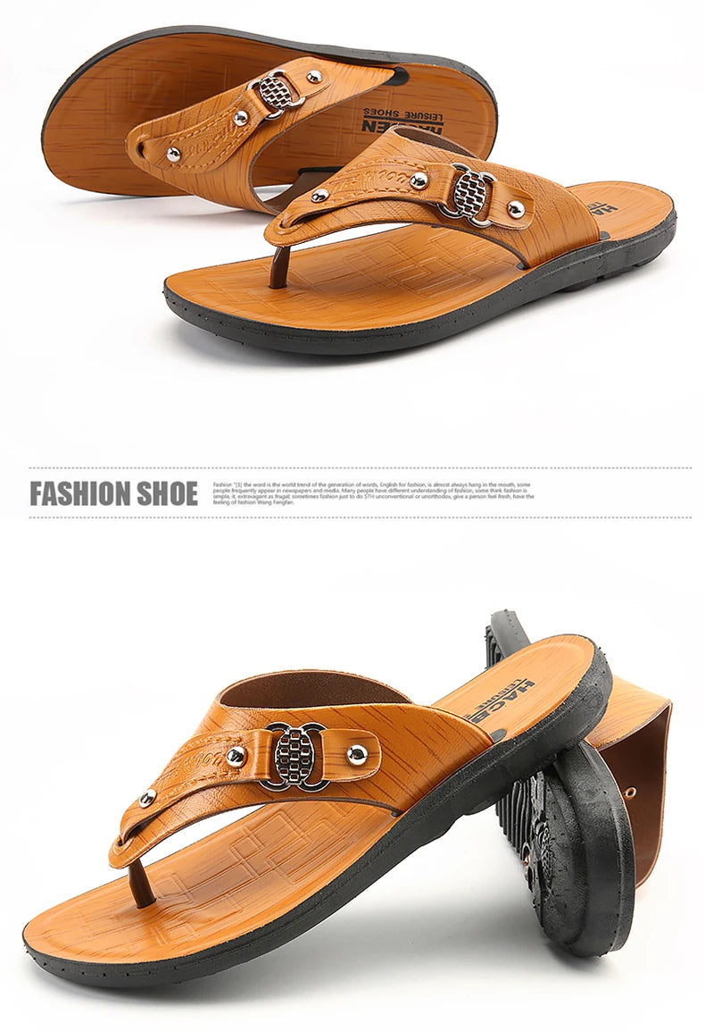 Flip Flops Men Summer Slippers For Men Comfortable Outdoor Beach Shoes Male - Sun Studio