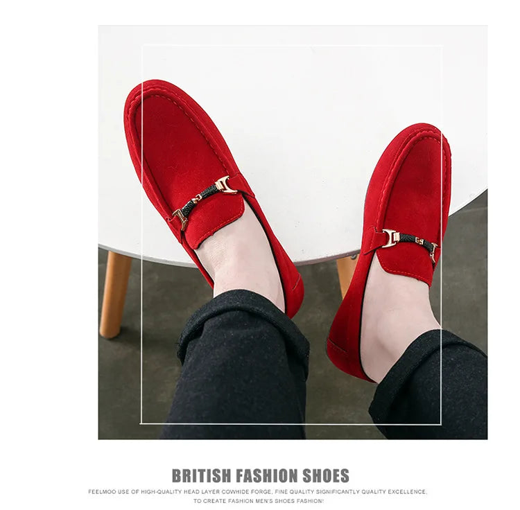 Summer New Trendy Men's Shoes High Quality Soft Loafers Moccasins  Suede Casual Flats Outdoor Light Walking Men's Shoe Zapatos - Sun Studio