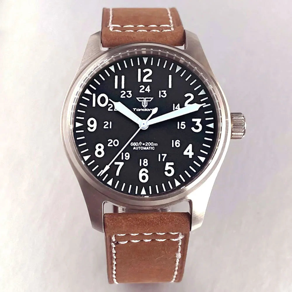 39mm Pilot Aviator Diving Watches Miyota8215 Automatic Mechanical Watch for Men 20BAR Waterproof Sapphire Crystal 316L Steel - Sun Studio