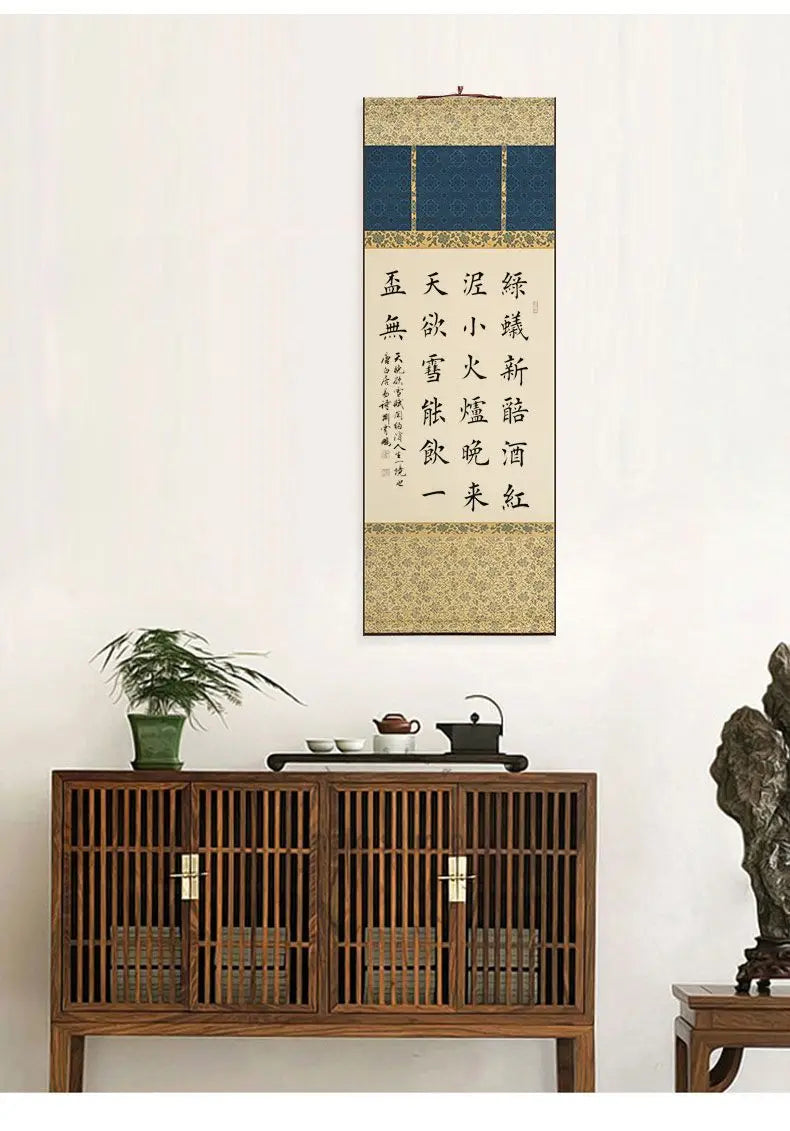 Tang Dynasty Style Blank Xuan Paper Scroll Half Ripe Rice Paper Calligraphy Painting DIY Scroll Batik Xuan Paper Hanging Scroll - Sun Studio
