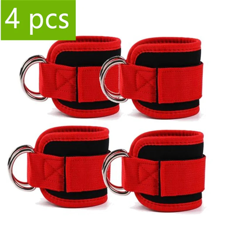 1/2/4 Pcs Cable Ankle Straps Double D-Ring Ankle Cuffs For Gym Workouts Glutes Legs Strength Training Support Sport Abductors - Sun Studio