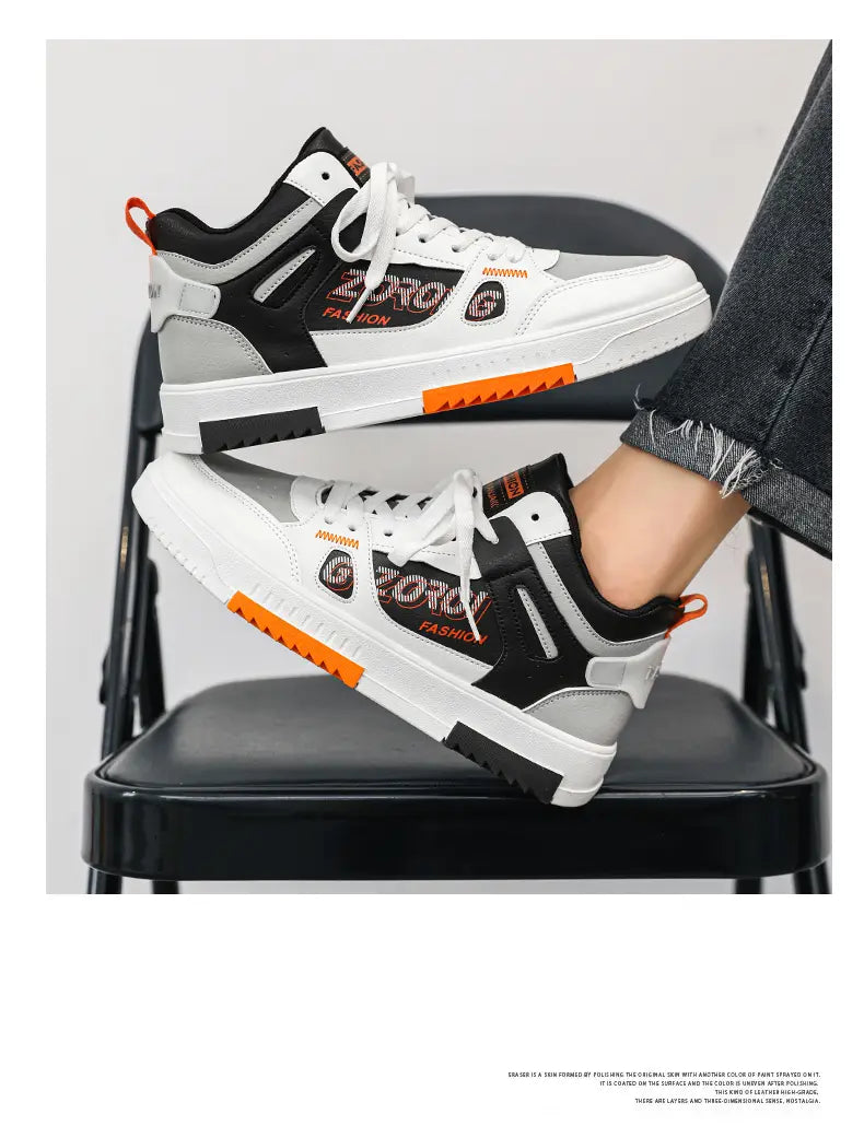 Men's Skate Board Shoes High Top Students Leisure Sports Shoes Breathable Non-slip Shoes Fashion High Top Sneakers for Men Men - Sun Studio