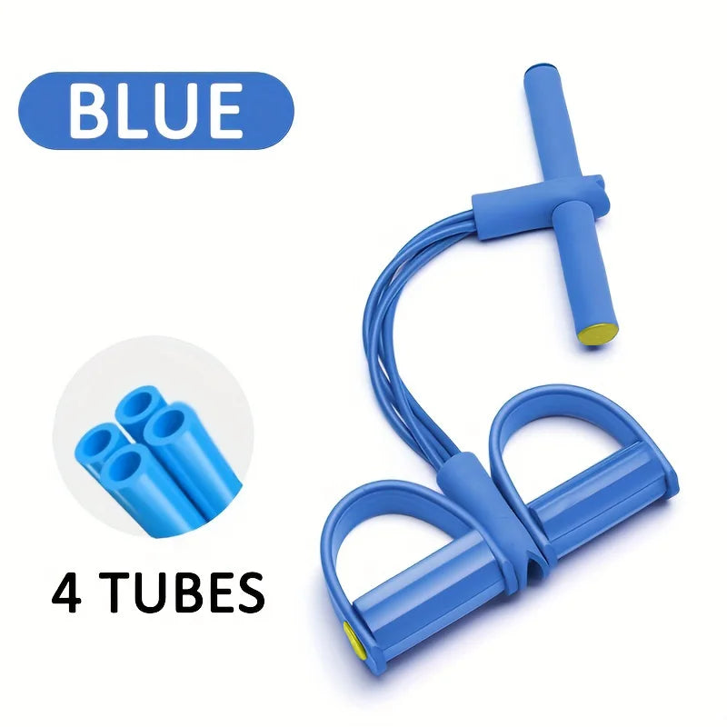 Multi-Functional Four-Tube Pedal Tensioner Yoga Elastic Band Home Fitness Equipment Abdominal Strengthening Tension Rope - Sun Studio