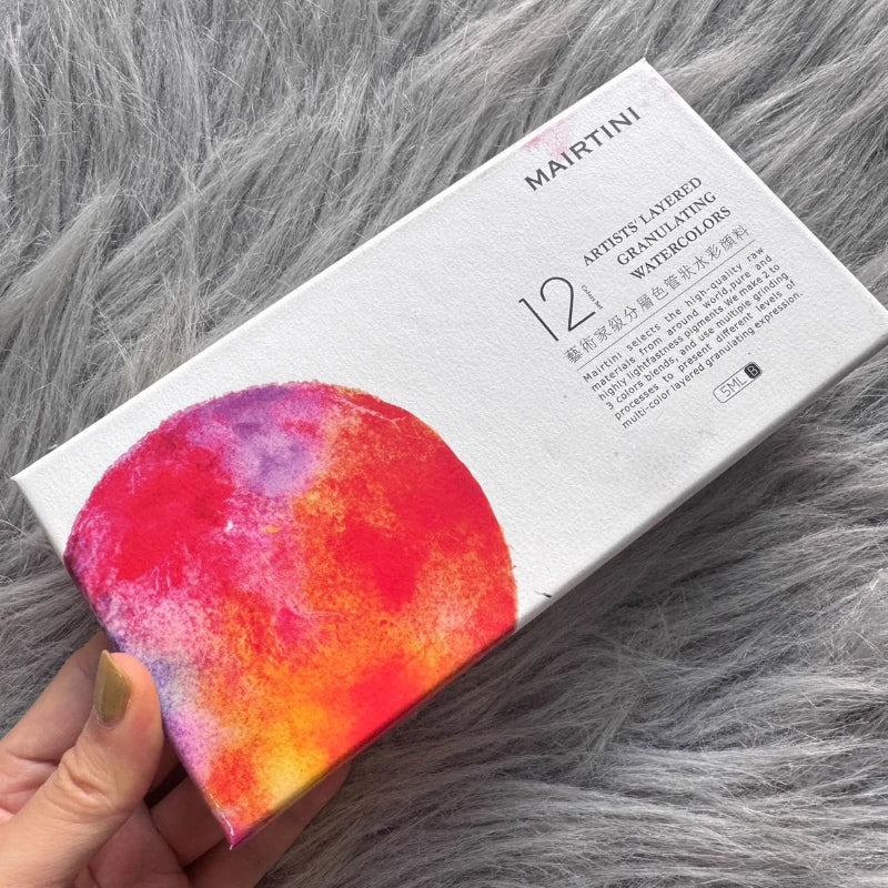 Mairtini New Planet Series Layered Color Watercolor Pigment Set 12 Colors 5ml Tube Precipitation Color Painting Art Supplies - Sun Studio