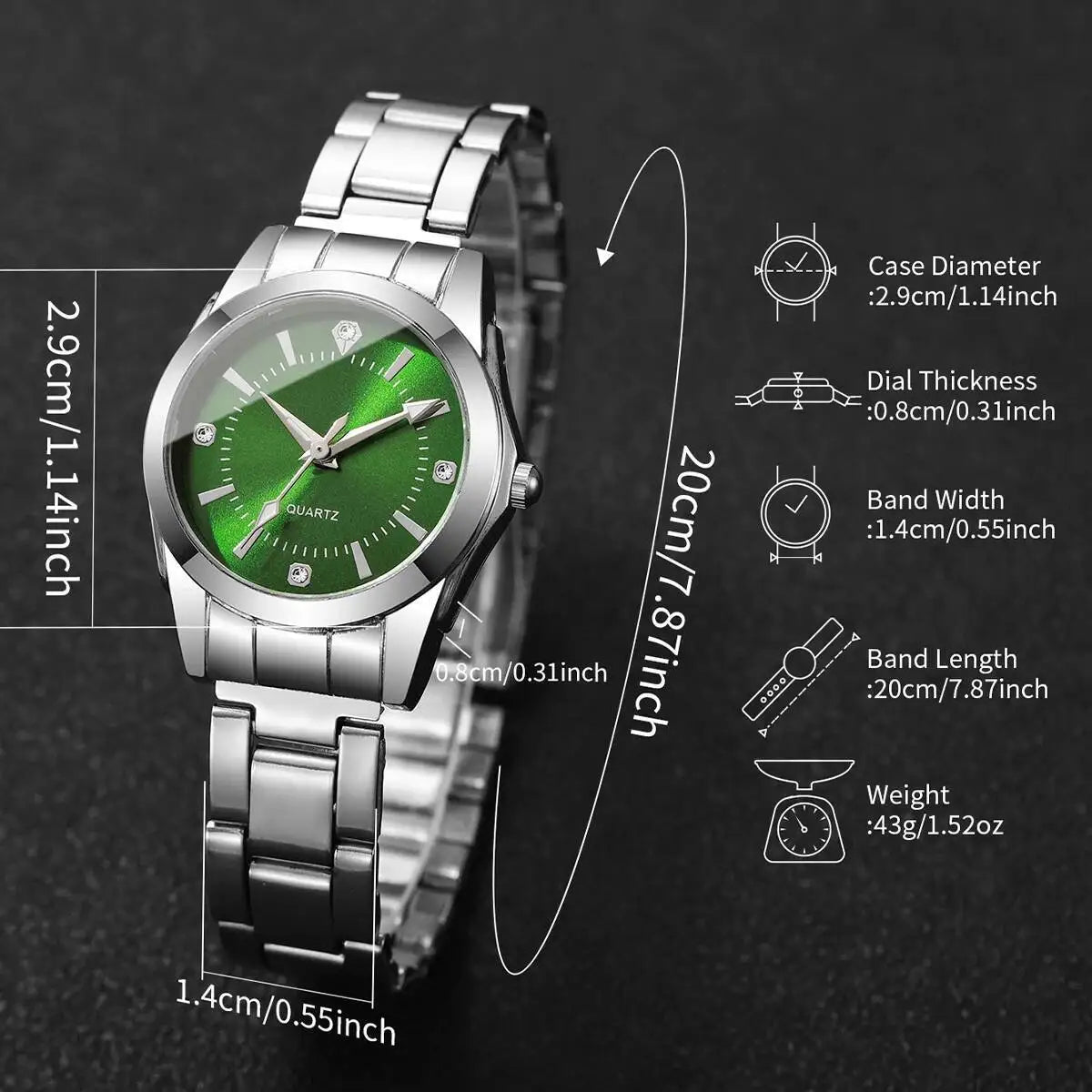 Luxury Rhinestone Women Watches Casual Quartz Wrist Watches For Ladies Clock Reloj Mujer（Without box） - Sun Studio