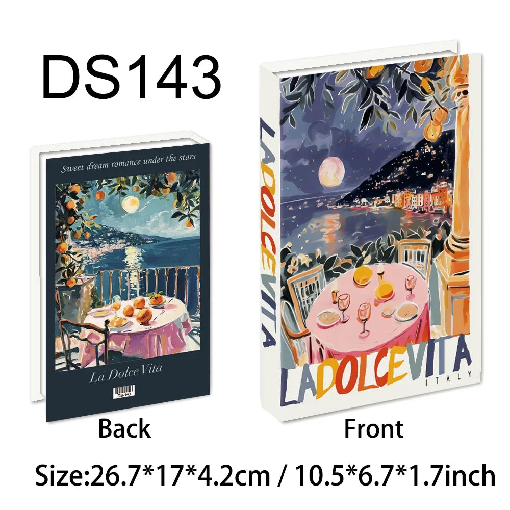 Colorful Travel Series Fake Books For Home Decor Coffee Table Ornaments Fashion Decoration Books for Living Room Amalfi Italy