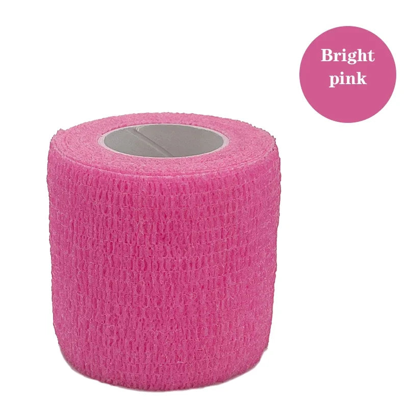 1/6pcs 5cmx4.8m Disposable Tattoo Bandage Sport Wrap Tape Self Adhesive Elastic Bandage Colors Tape Tattoo Accessories - Sun Studio