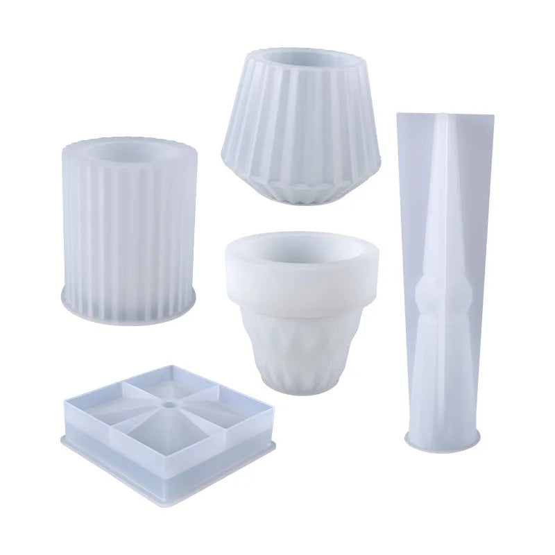 DIY Epoxy Resin Table Night Lamp Silicone Mold with Diamond Pattern Crystal Lamp Resin Mold Plant Pot Mold Home Decoration Craft - Sun Studio