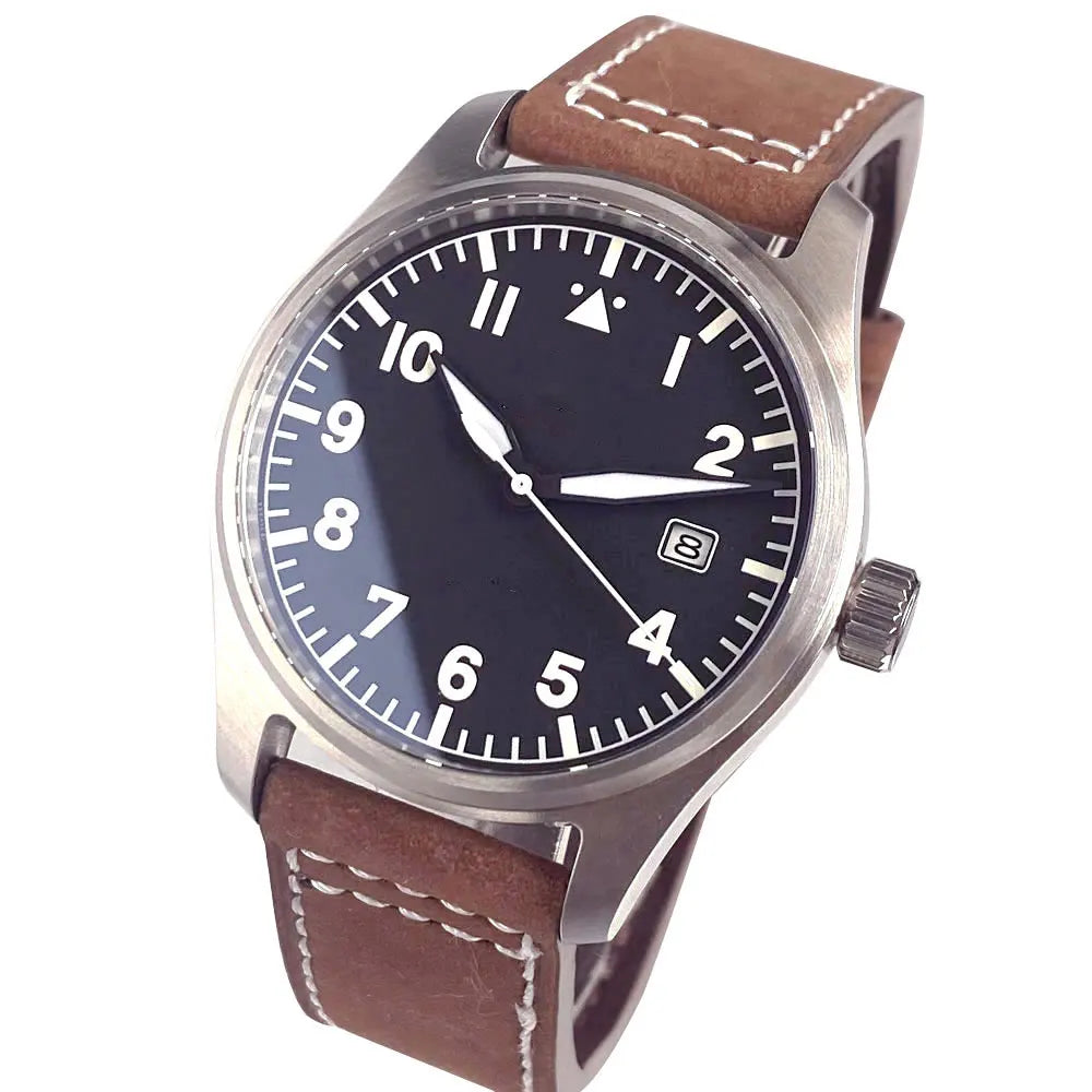 39mm Pilot Aviator Diving Watches Miyota8215 Automatic Mechanical Watch for Men 20BAR Waterproof Sapphire Crystal 316L Steel - Sun Studio