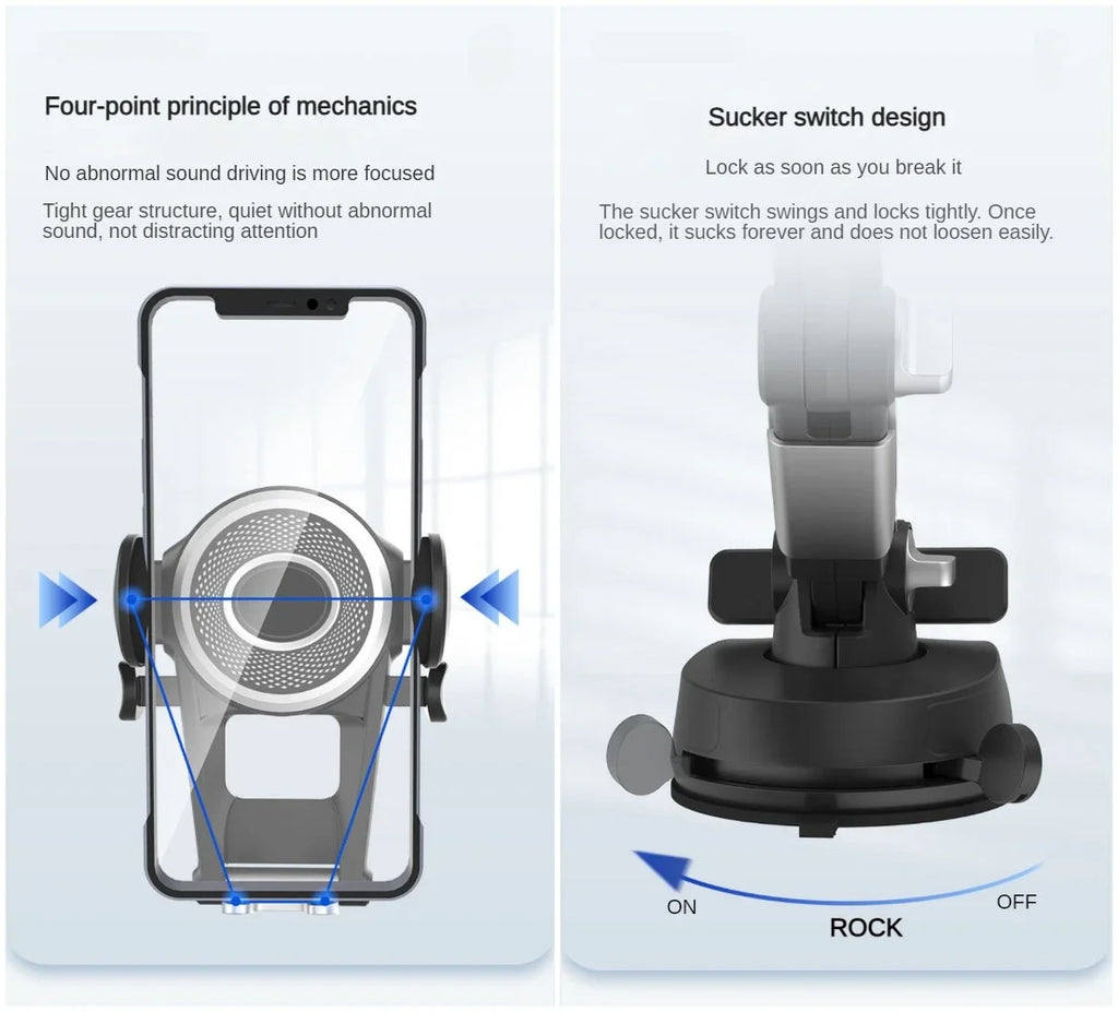 Heavy Duty Phone Mount for Car Windshield Dashboard Long Arm Suction Cup Phone Stand Holder 4.7-6.8inch Smartphone GPS Mount - Sun Studio