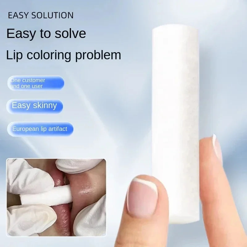 100PCS Disposable Lip Tattoo Skin Stretching Cotton Stick With Box Semi-Permanent Makeup Lip Embroidery Blush Recovery Tools - Sun Studio