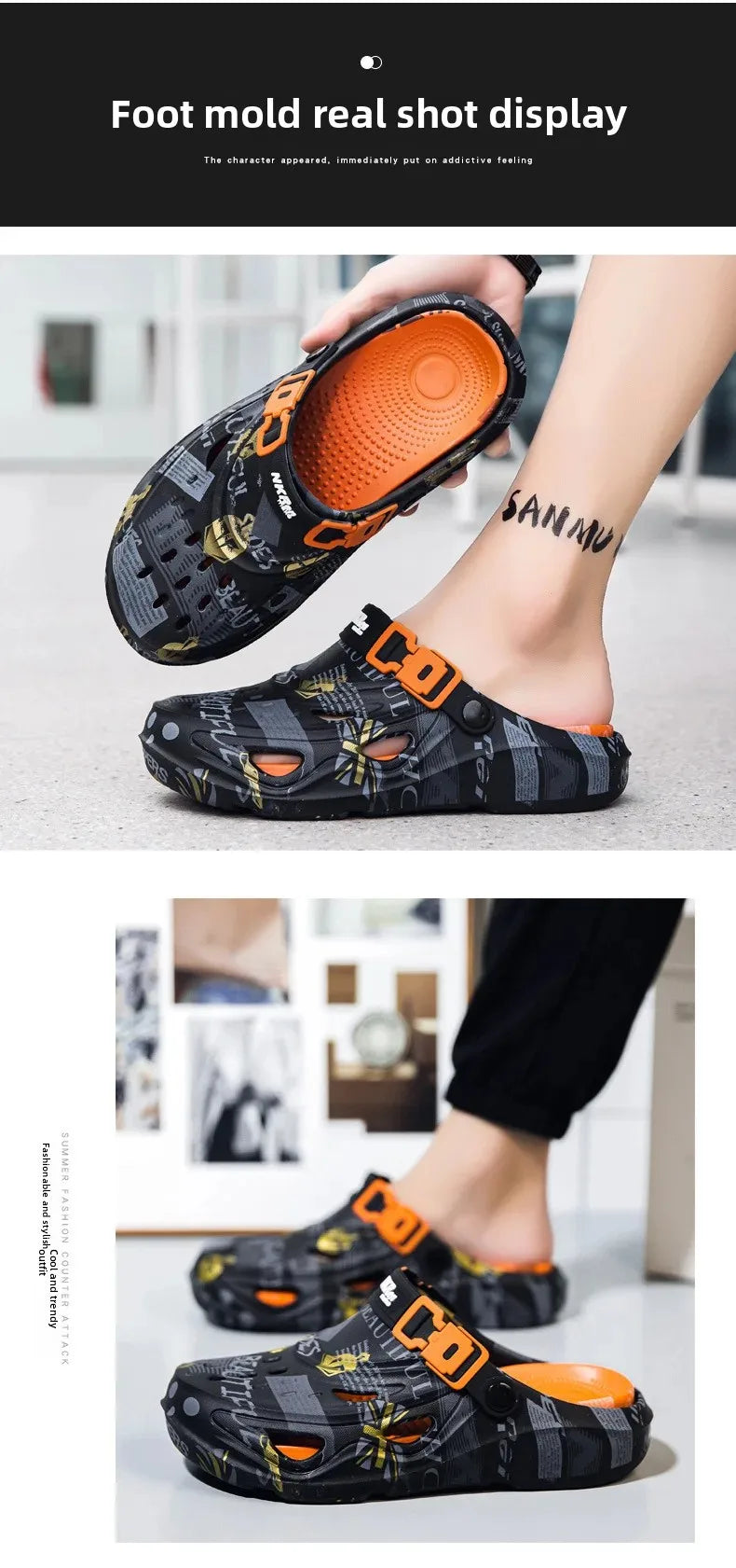 Men's Summer Outdoor Sporty Thick-Heeled Sandals Big Size 46 Head-To-Toe Dual-Purpose Beach Shoes Comfortable Wearing Experience - Sun Studio