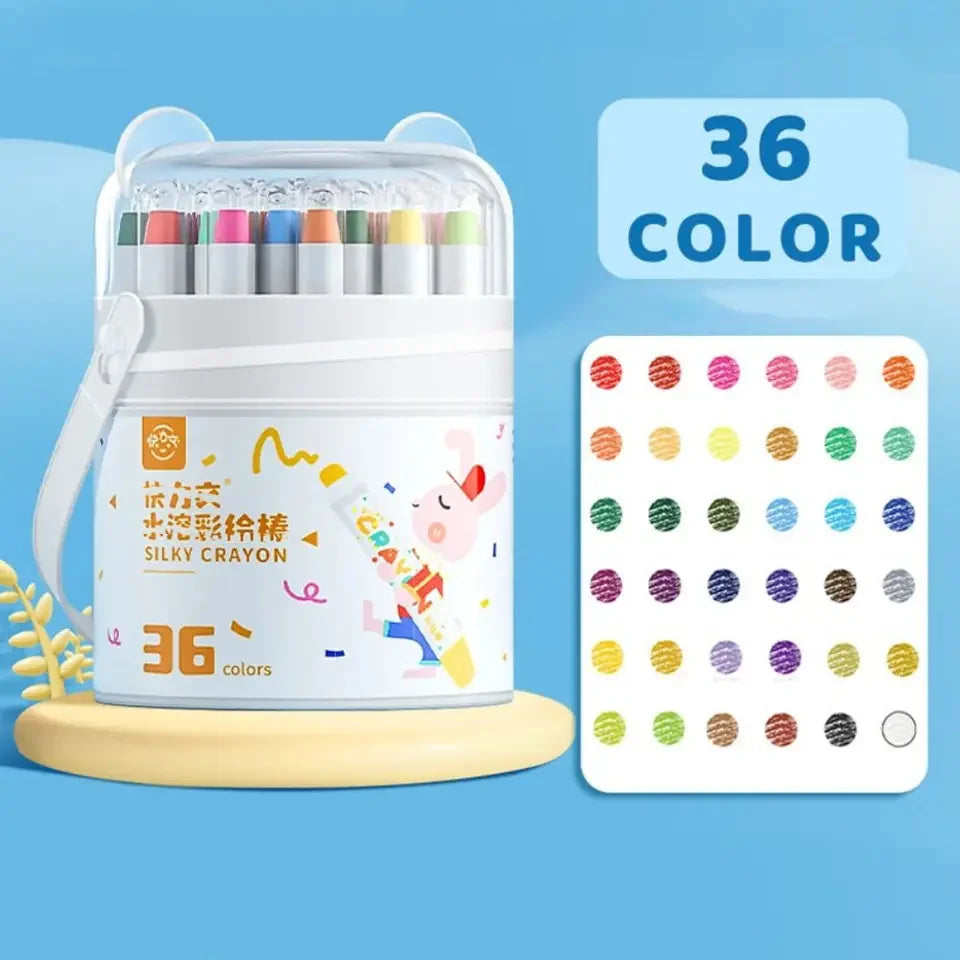 24/36/48 PCS Crayon Oil Pencils - Non-staining Hands, Washable, Safe Professional Art Supplies, Ideal Gift for Festivals - Sun Studio