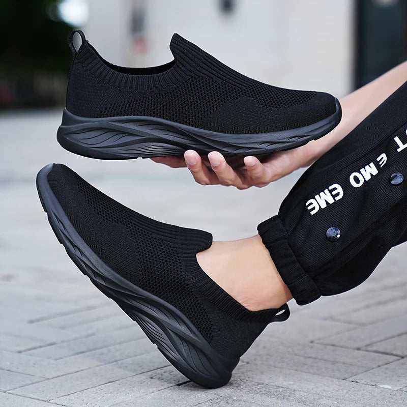 Men Casual Shoes Breathable Sneakers Men Lightweight Walking Running Shoes for Couple Slip on Loafers Zapatillas Hombre Size 48