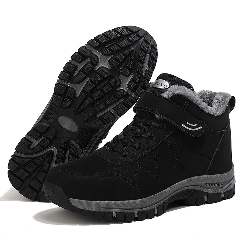 New Snow Boots Men Lace Up Mens Shoes Breathable Winter Boots For Men Casual Men Shoe Waterproof Ankle Boots Footwear Work Shoes