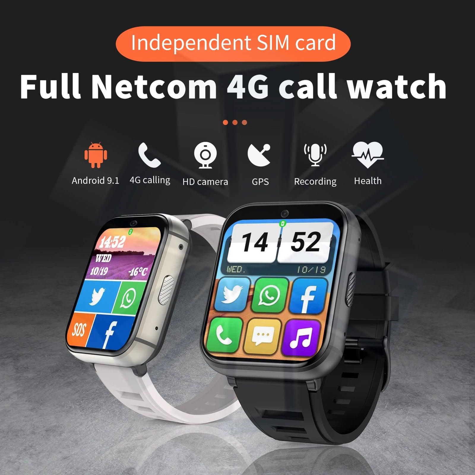 Q668 4G Smartwatch 2025 Watches 1.99 Inch Men Gift With SIM Wifi Android IOS Waterproof Outdoor GPS Smartwatch   For Xiaomi - Sun Studio