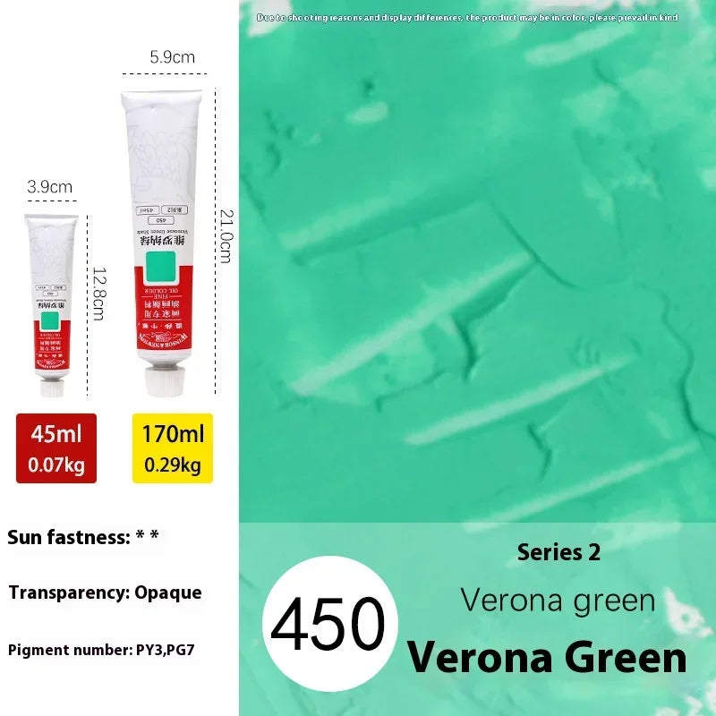45ml Oil Paint Transparent Tube Fast Drying White Gold Silver Professional Color Painting Supplies For Artists Student Beginners