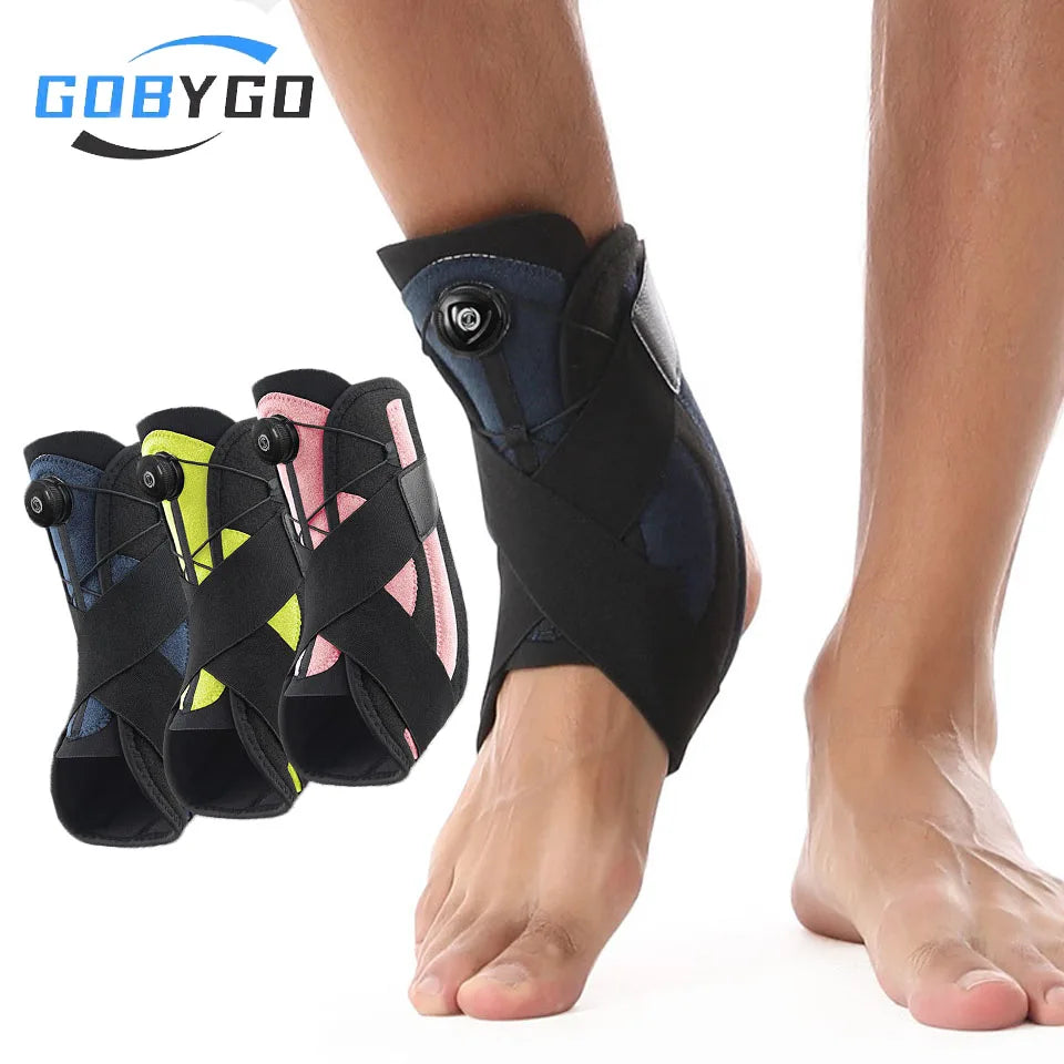 GOBYGO 1Pcs Sport Ankle Protectors Sprain Recovery Joint Protectors Pressurized Support Fixed Rehabilitation Men Women Unisex - Sun Studio