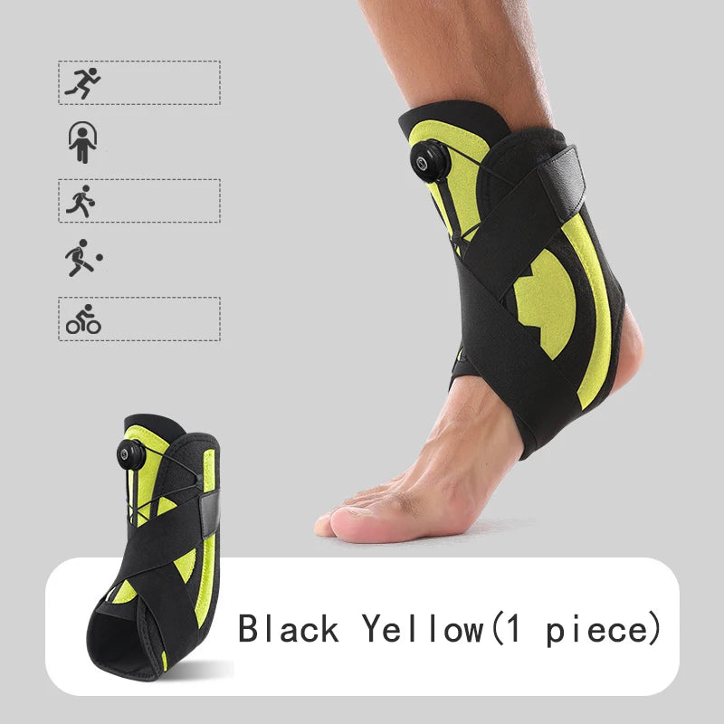 Sports Ankle Brace Compression Bandage Straps Support Adjustable Foot Orthosis Stabilizer Anti-Sprain Ankle Protector Foot Guard - Sun Studio