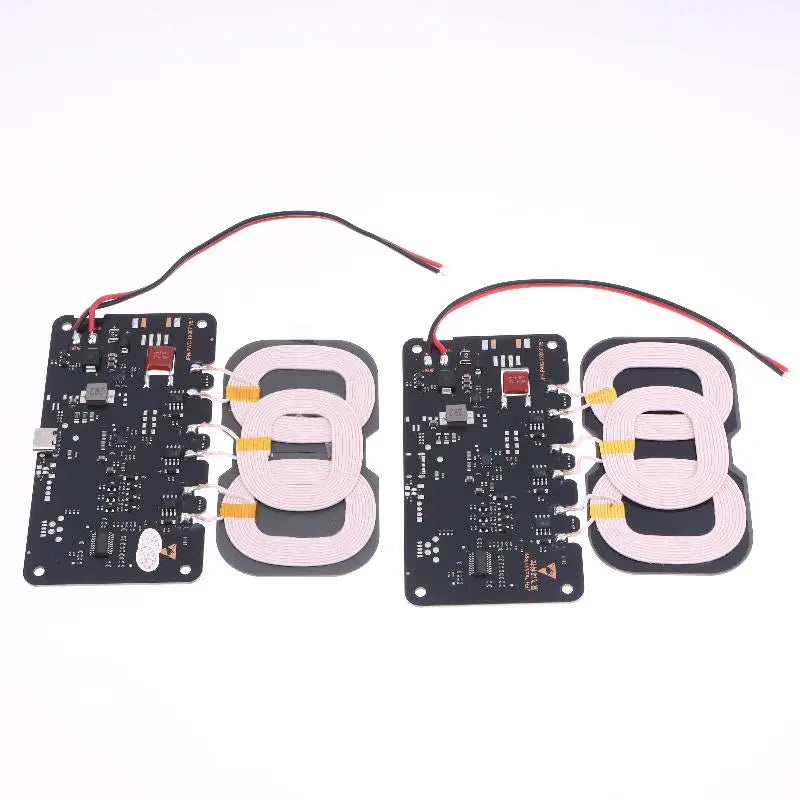 20W High-Capacity Wireless Charger for Car/Home Use; Includes Type-C Interface and 3-Coil DC9-32V Module - Sun Studio