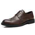 Handmade Mens Wingtip Oxford Shoes Grey Leather Brogue Men's Dress Shoes Classic Business Formal Shoes for Men 56 - Sun Studio