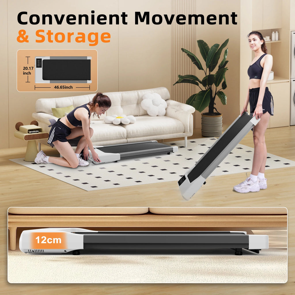 Treadmills 39.37inch Running Belt 2in1 Under Desk for Home Office Treadmill Walkingpad 2.5HP Romote Control 5MPH Exerice Machine - Sun Studio