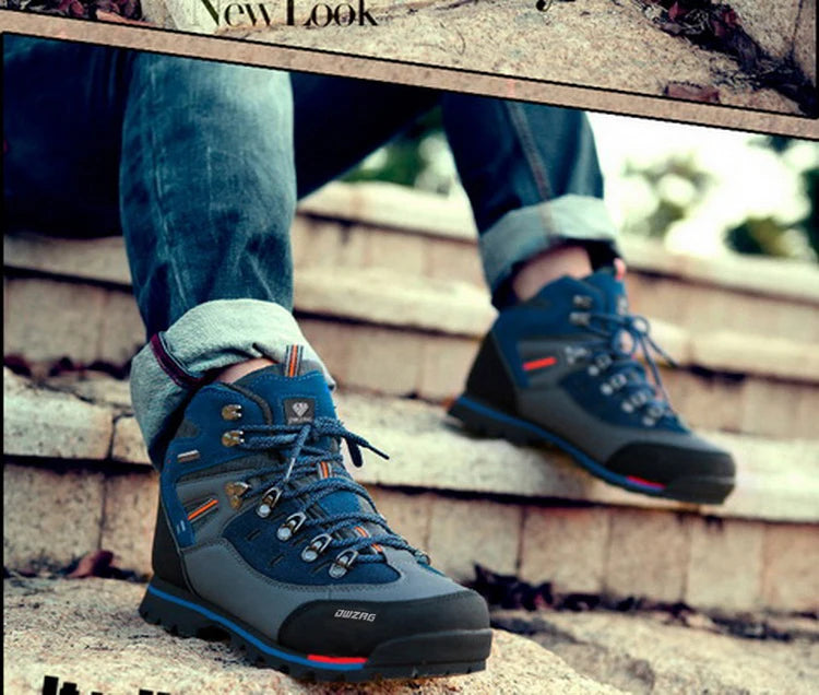 2026 High Gang Outdoor Hiking Shoes Men Winter Mountain Climbing Trekking Boots Top Quality Outdoor Fashion Casual Snow Boots