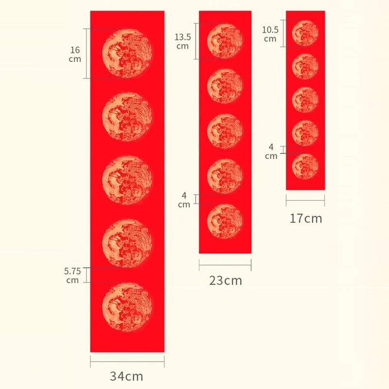 Chinese Spring Festival Scrolls Red Xuan Paper Blank Thicken Chinese Couplets Chunlian Rice Paper New Year Party Door Wedding - Sun Studio