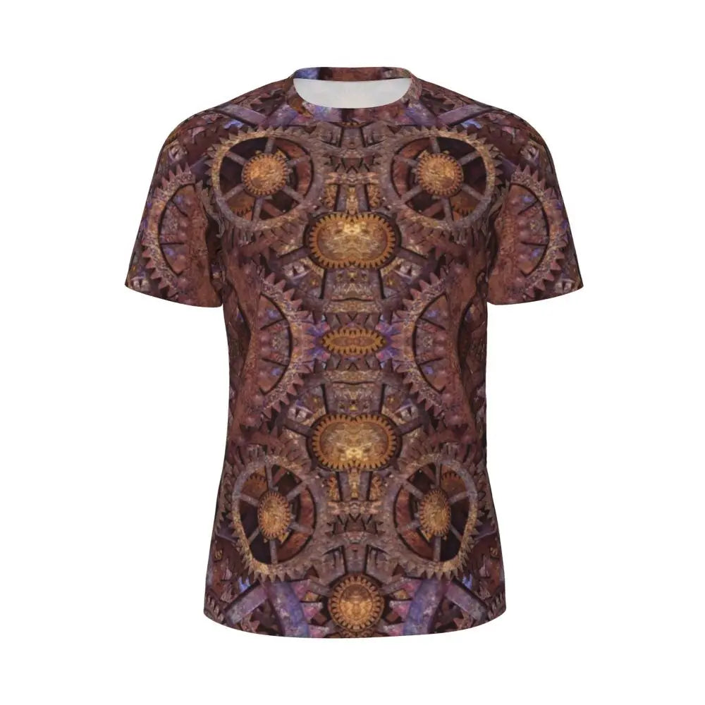 Gym T Shirt For Men Steampunk Design T-Shirts Fashion Wonderful Clockwork Vintage Summer Tees O Neck Streetwear Design Tops - Sun Studio