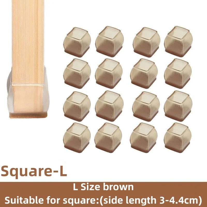16Pcs Silicone Furniture Non-Slip Legs Pads Chair Leveling Feet Mat Hardwood Floors From Scratches Protectors Mat Home Decor