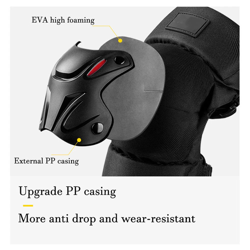 1Pair Adult Knee & Elbow Pads for Roller Skating,Skateboarding - Heavy-Duty PP Shell - Adjustable Protective Gear for Men Women - Sun Studio