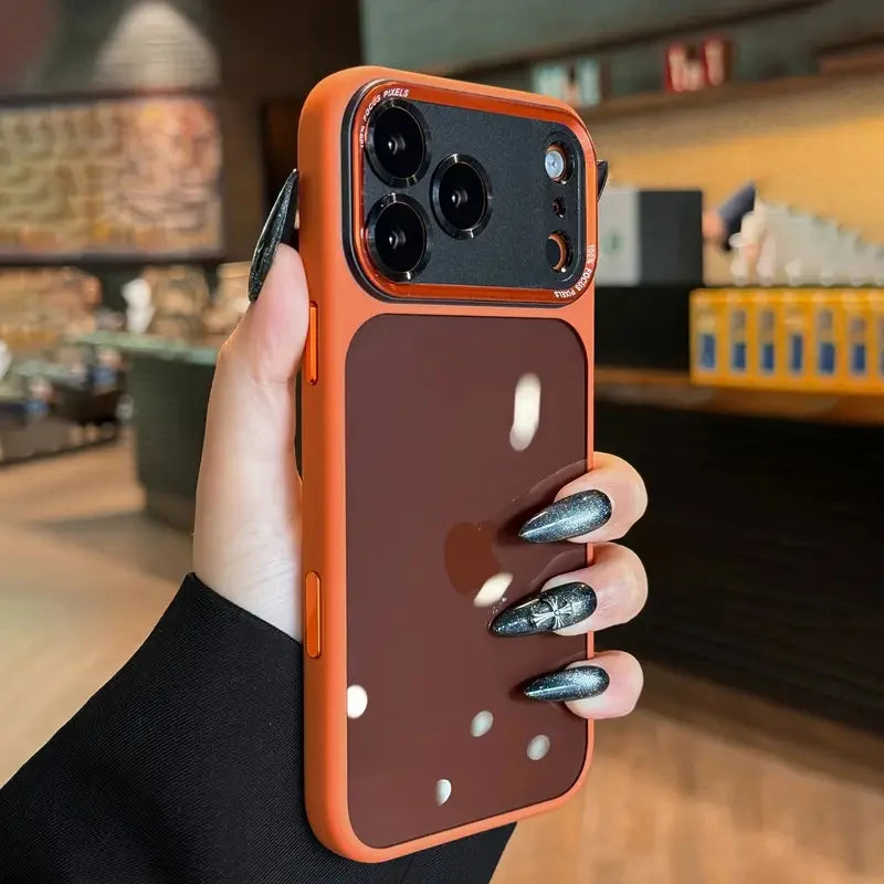 Luxurious and high-quality semi-transparent Leica metal lens frame protective case suitable for iPhone 17 Promax 16 15 14 13 Pro - Sun Studio