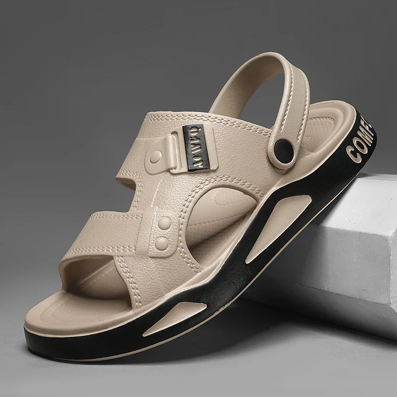 Men's Slippers Summer New Sandals EVA Light Adult Thick-soled Beach Shoes Non-slip Open-toe Sandals for Outdoor - Sun Studio